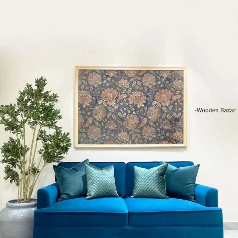 Mist Three Seater Sofa in peacock Color - Craft Decor