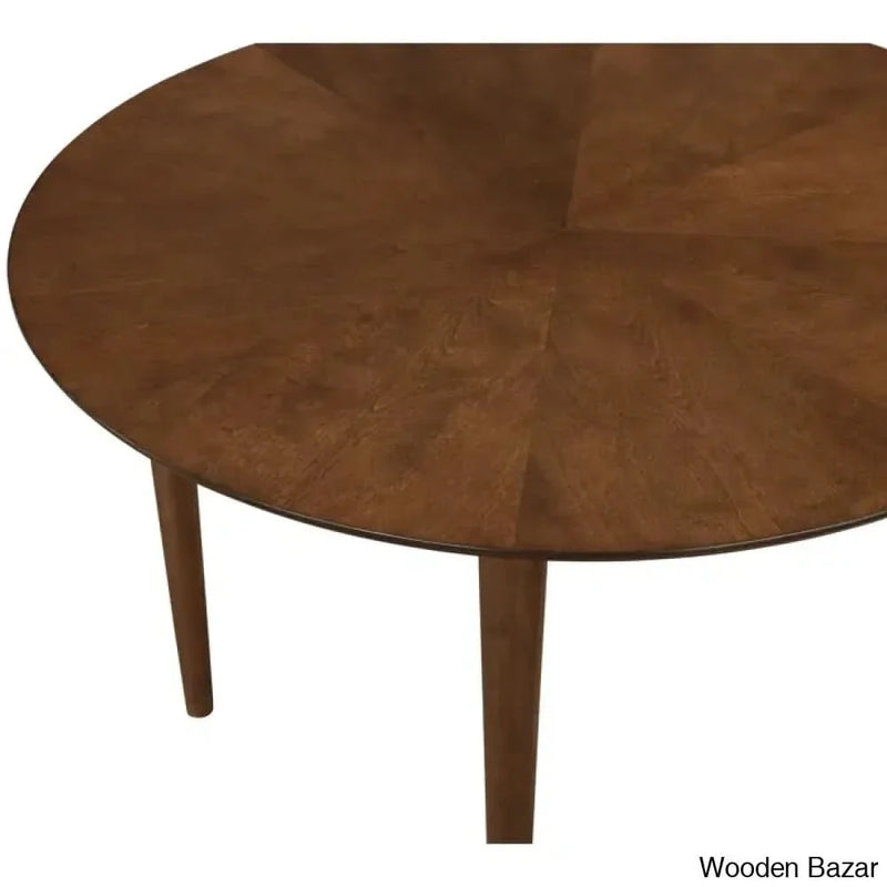Modern 4 Seater Round Table Dining Set ( Set of 5 Piece )