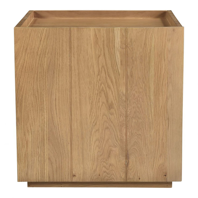 Zeronik Modern Paneled Wood Bedside Table - Wooden Bazar