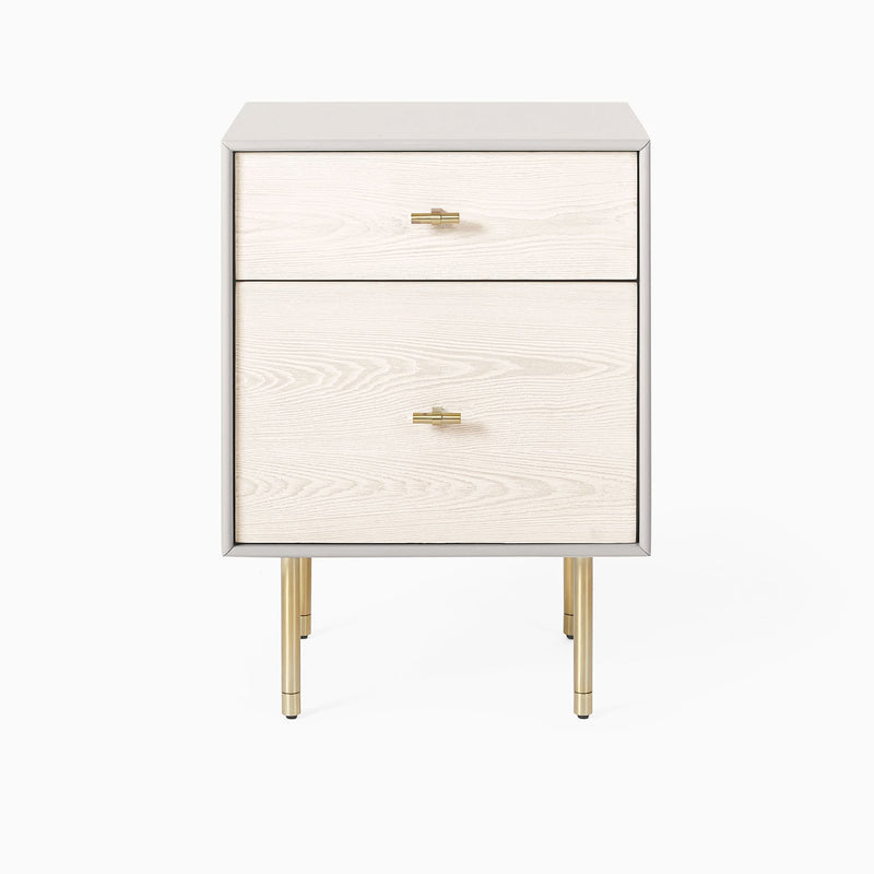 Eabita Modernist Wood & Lacquer Bedside table - Craft Decor