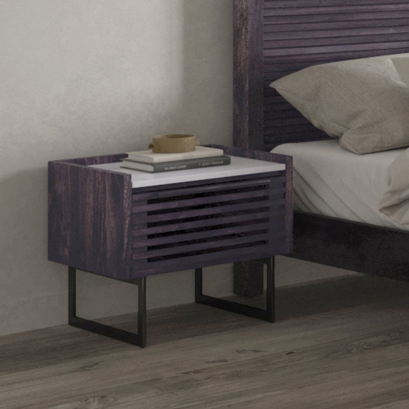 Levan Marble Bedside table - Craft Decor