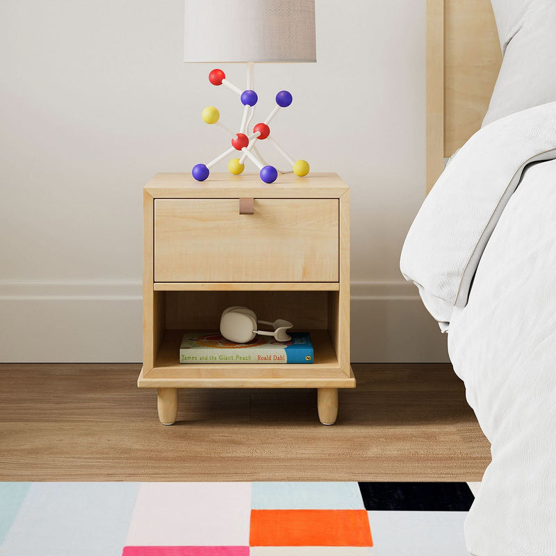 Karvilex Wooden Nightstand with Drawer & Open Shelf