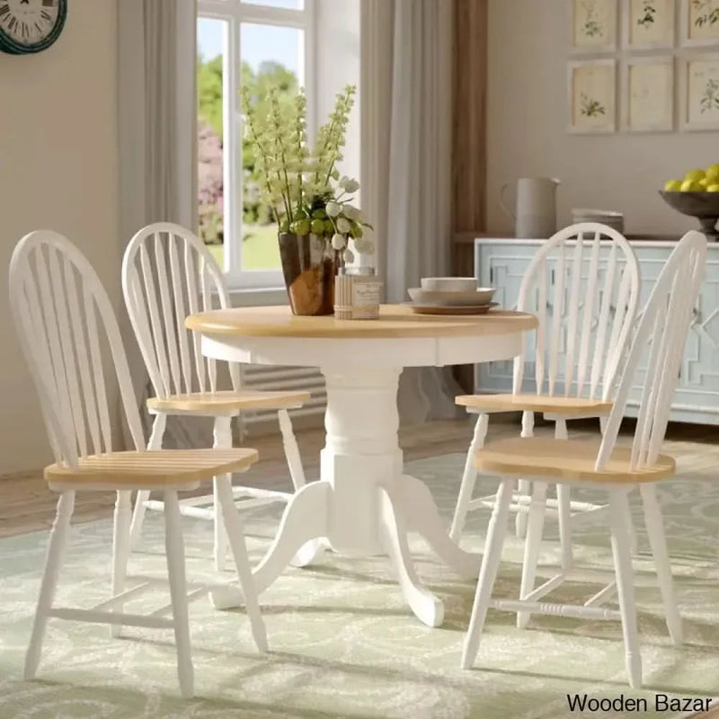 New 5 Piece & 7 Piece Dining Set In Pedestal Look