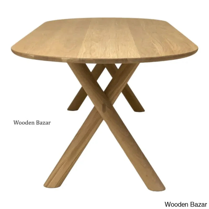 OAK DINING TABLE SET FOR SIX WITH CHAIRS- Craft Decor