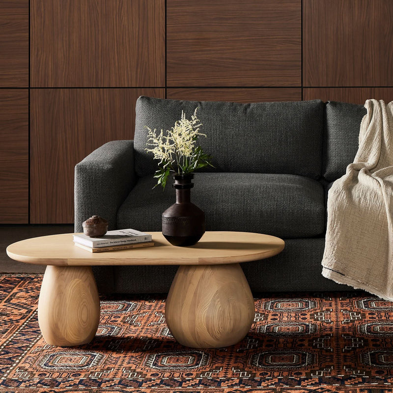 Rivaan Base Oval Coffee Table - Craft Decor