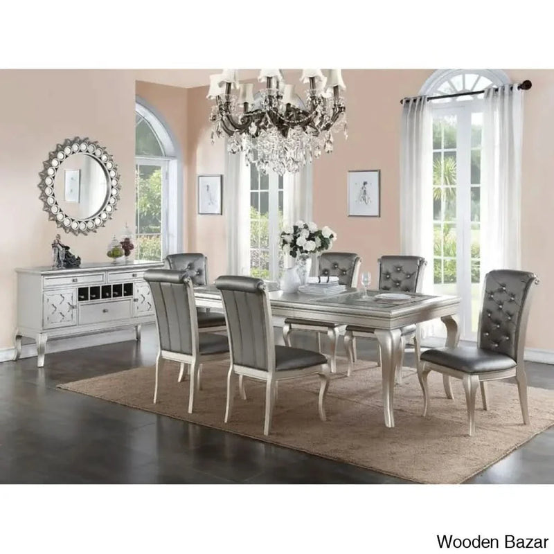 Palladino Extendable Wooden Dining Table Set