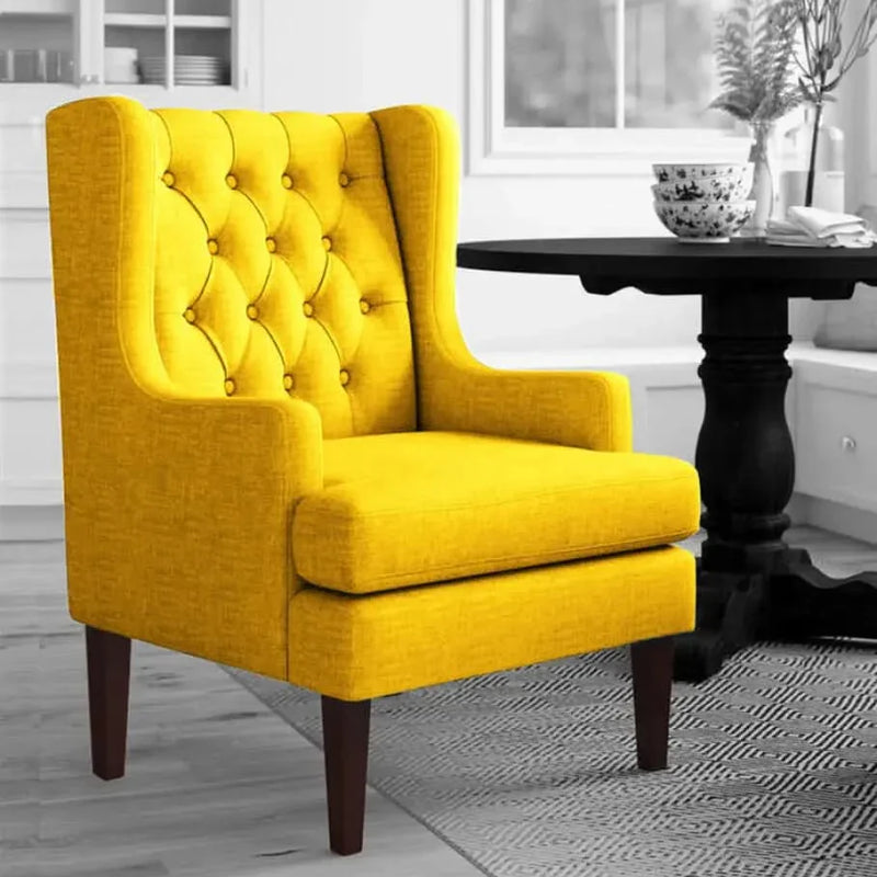 Panas Premium Wooden Wing Chair - Craft Decor