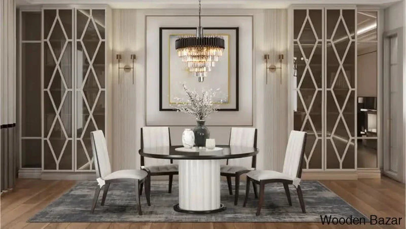 Paris Chic 5 - Piece Pedestal Dining Set