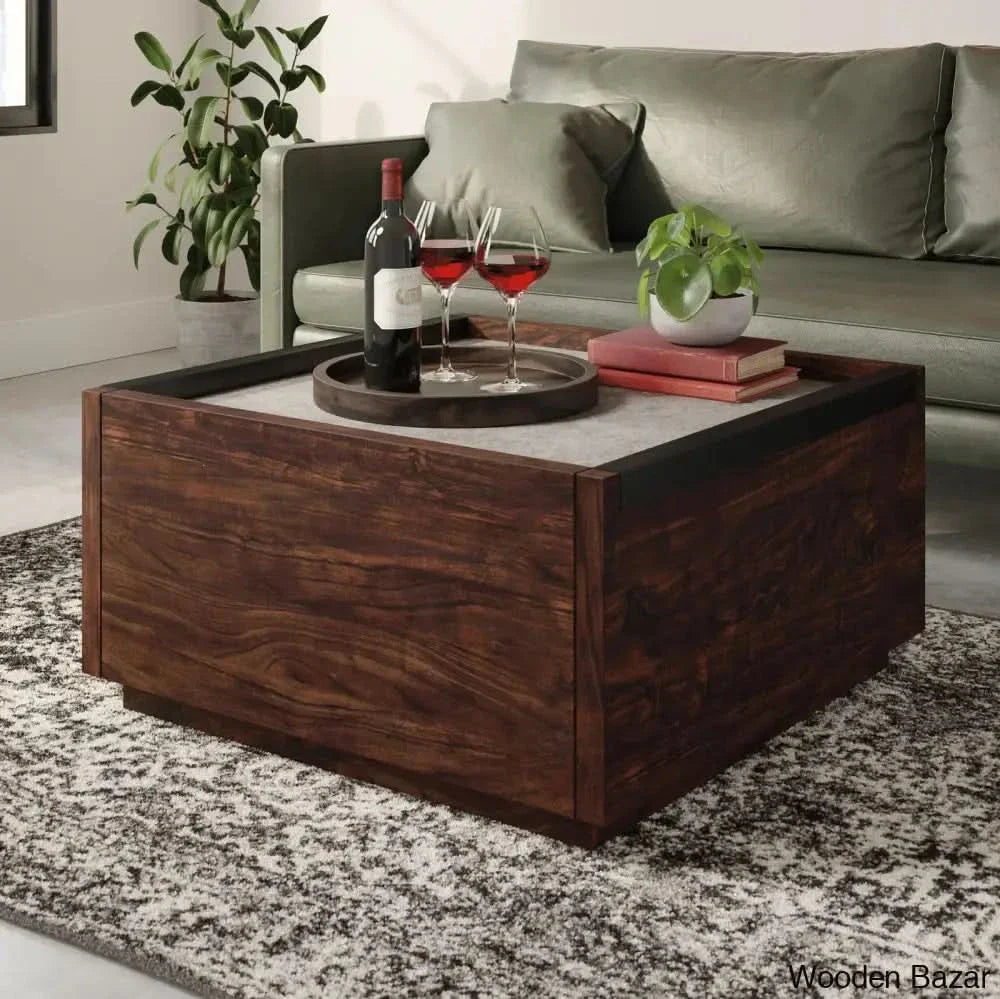 Patton Coffee Table And Center Table - Craft Decor Rich Walnut