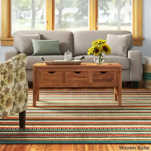 Ponceh Solid Wood Coffee And Center Table 16.5’’ H X 38’’ L W