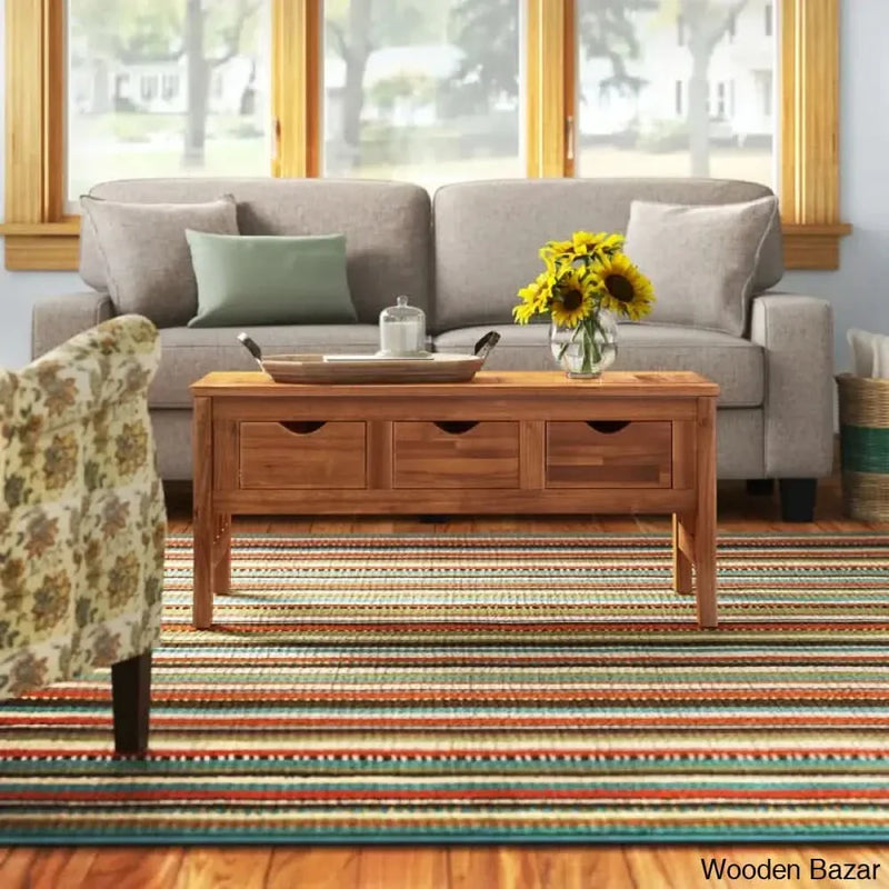 Ponceh Solid Wood Coffee and center Table