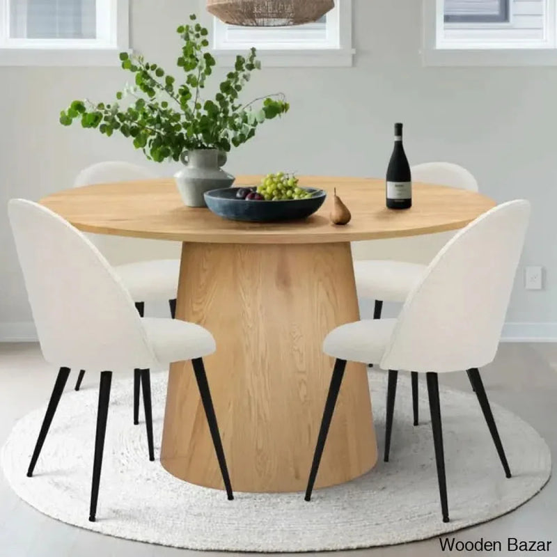 Quant New 4 Seater Pedestal Dining Set For Stylish Homes