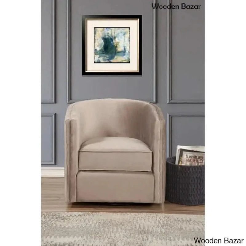 Remaley 30'' Wide Swivel Barrel Chair