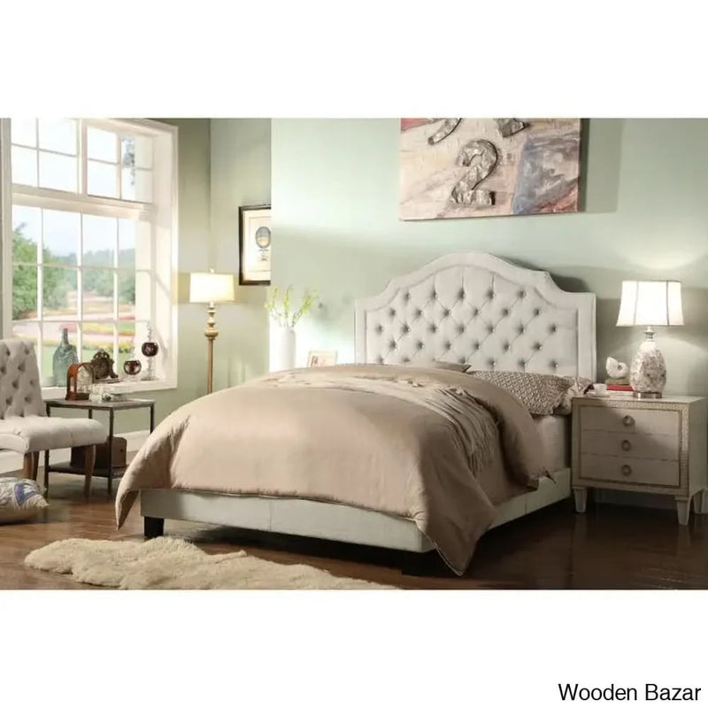 Rico Tufted Upholstered Low Profile Standard Bed