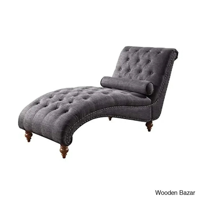 Rosevera Teofila Tufted Chaise Lounge Chair, Standard, Gray