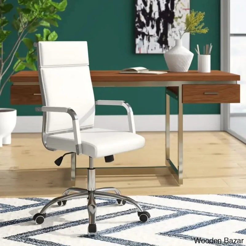 Rowden Ergonomic Faux Leather Conference Chair