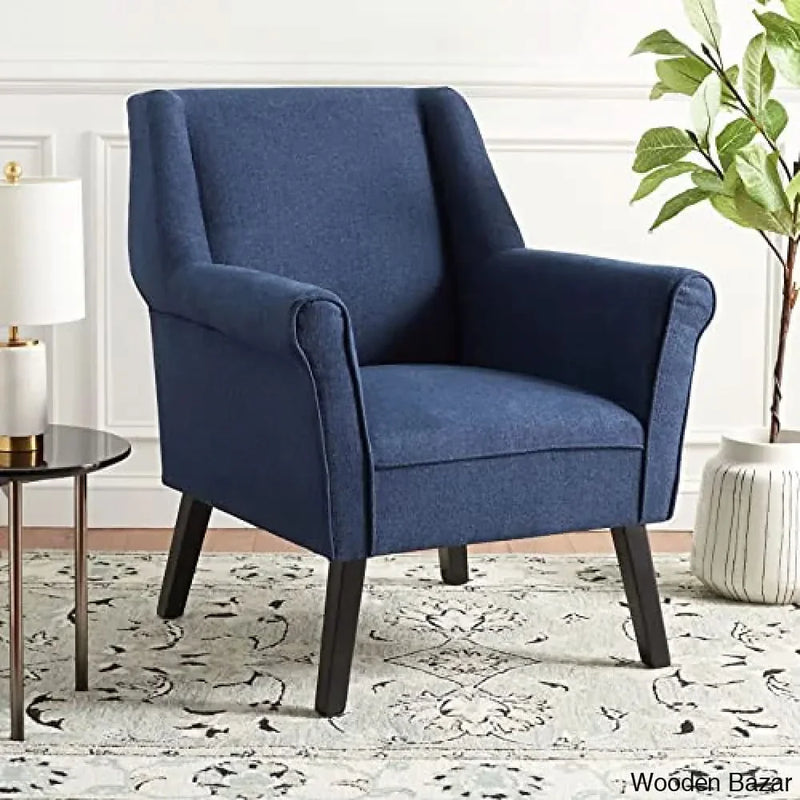 SAFAVIEH Home Collection Videl Navy/Black Accent Chair ACH4011A