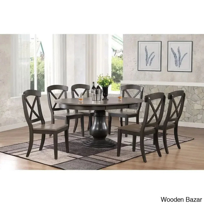 Seligman Extendable Solid Wood Dining Set