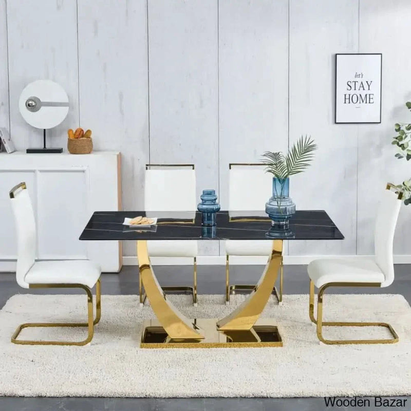 Sholt Best 4 Seater Pedestal Dining Table Set - Craft Decor