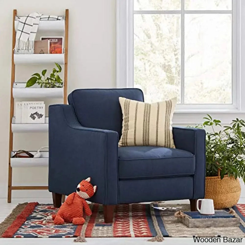 Single accent chairs with affordable back and dark blue colurs best for your bedroom buy now.