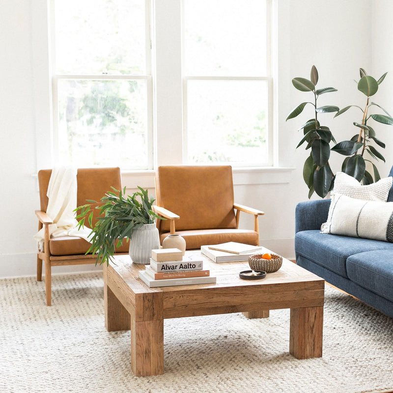 Jenypicker Solid Reclaimed Wood Square Coffee Table - Craft Decor