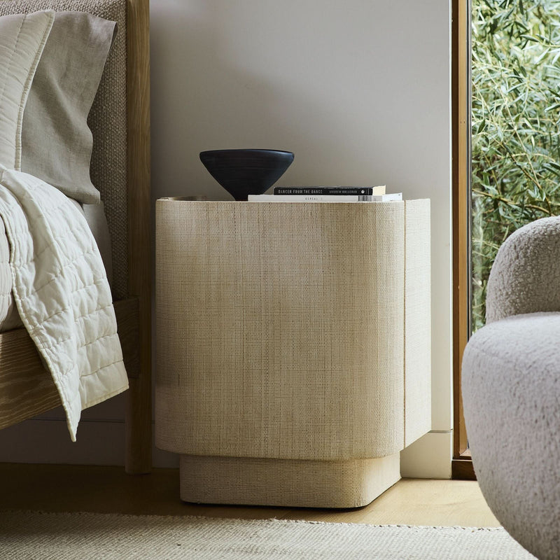 Uneker Painted Raffia Nightstand - Craft Decor