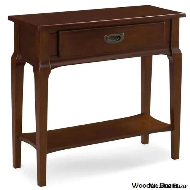 Stratus Condo/Apartment Solid + Manufactured Wood Hall Console with Drawer in Heartwood Cherry - Craft Decor