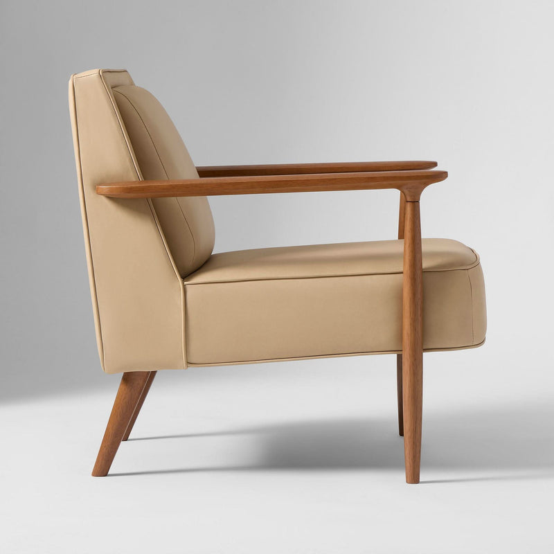 Kapix Leather Show Wood Chair - Craft Decor