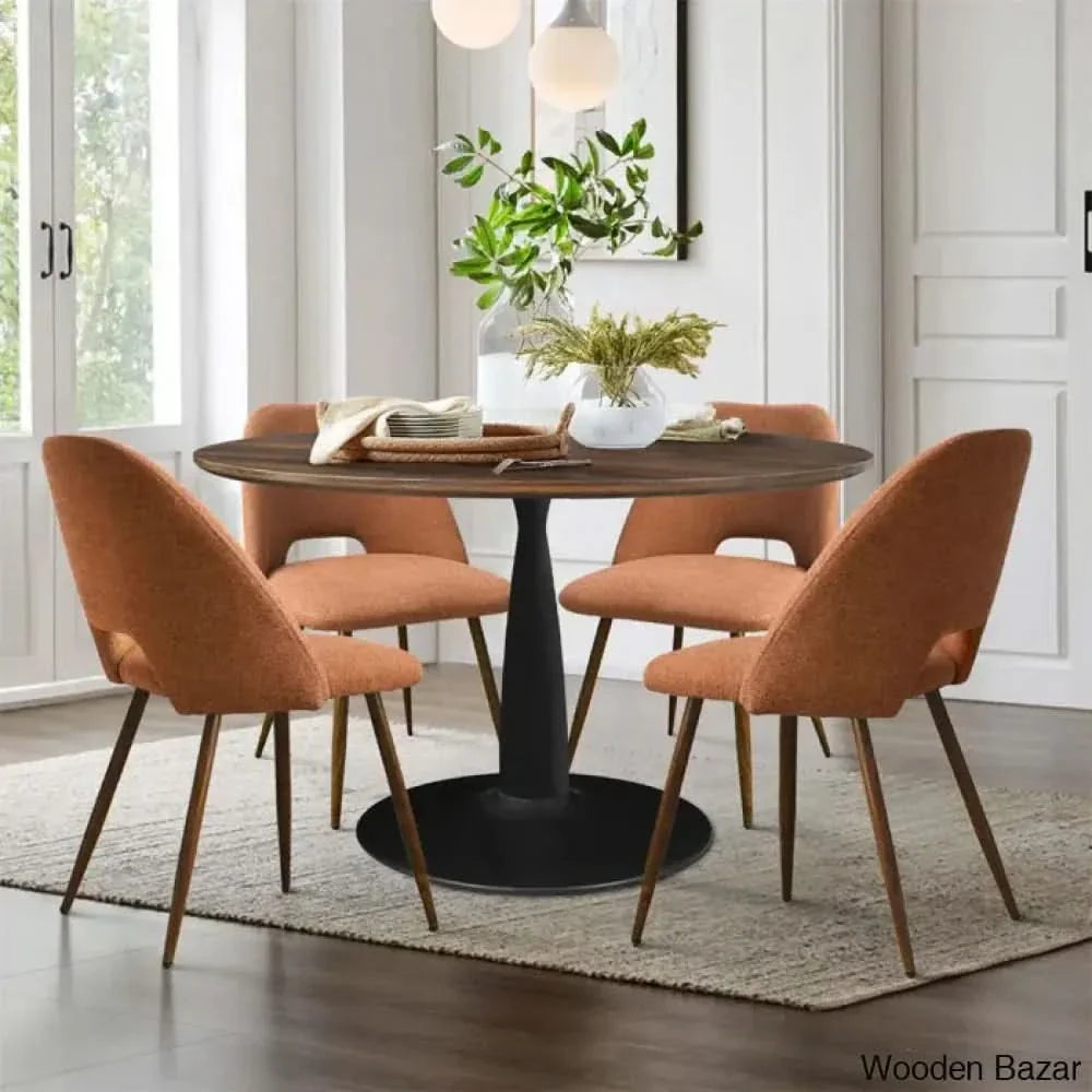 Syster Latest 4 Seater New Pedestal Dining Set - Craft Decor Terra