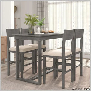 Talcott Modern 4 Seater Dining Table Set - Craft Decor Gray