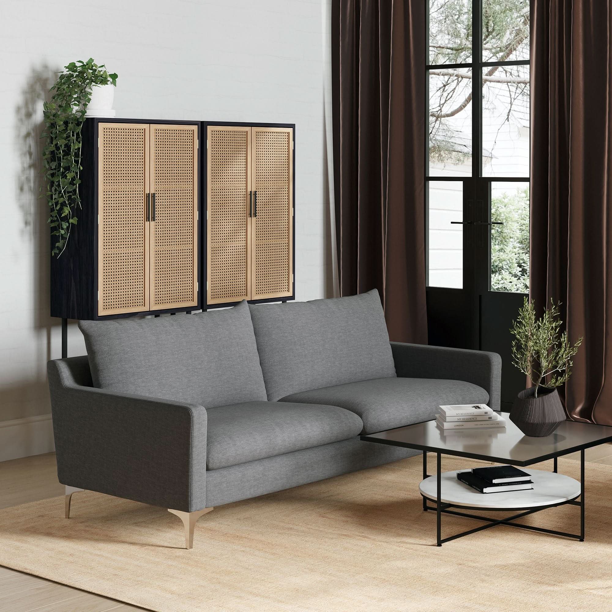 Heppix Tall Woven Cabinet - Craft Decor