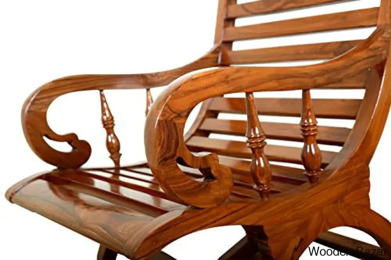 Teak Wood Traditional Arm Rest Chair ( Brown)