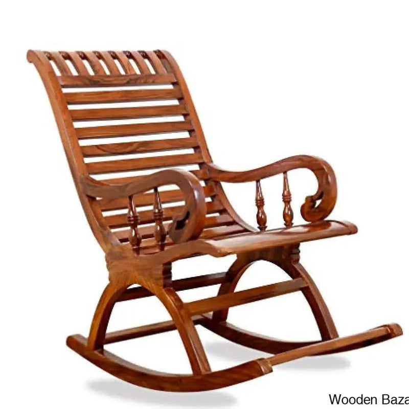 Teak Wood Traditional Arm Rest Chair ( Brown)