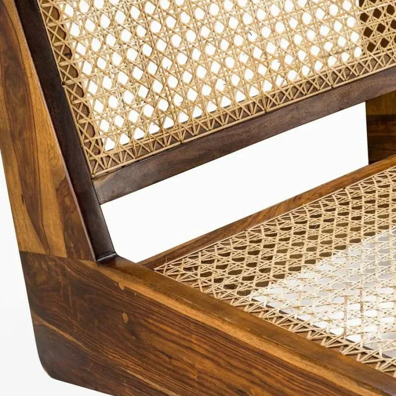 The Kangaroo Chair & Footstool in Walnut Finish