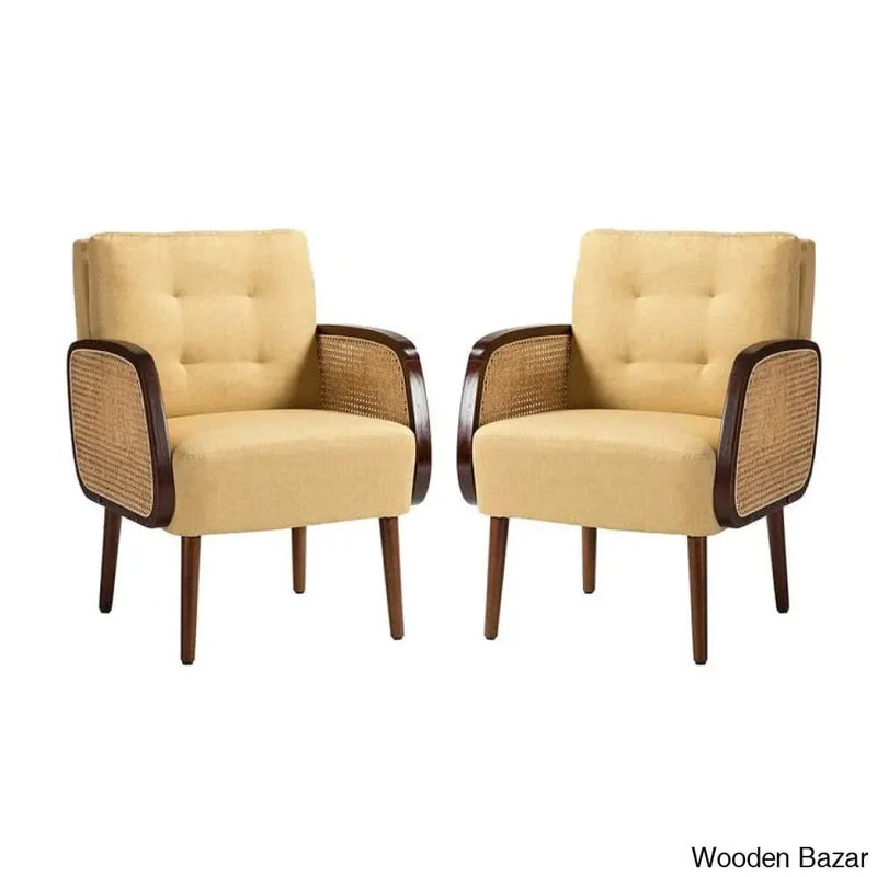 Theis 24.2'' Wide Tufted Armchair (Set of 2)