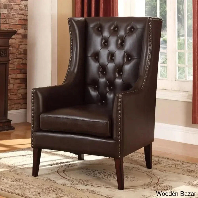 Upholstered Wingback Chair for Living Room -Craft Decor