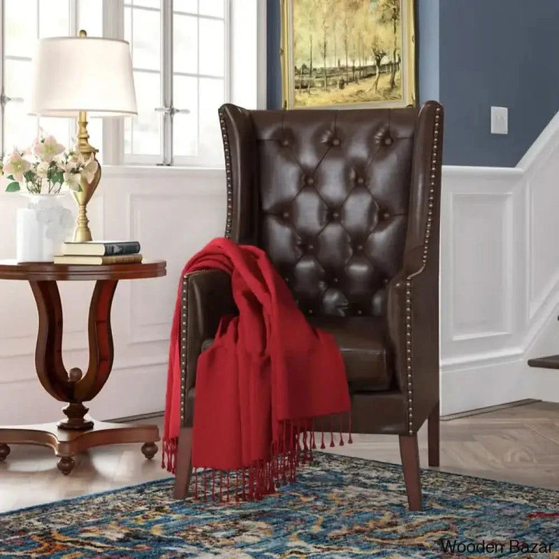 Upholstered Wingback Chair for Living Room -Craft Decor