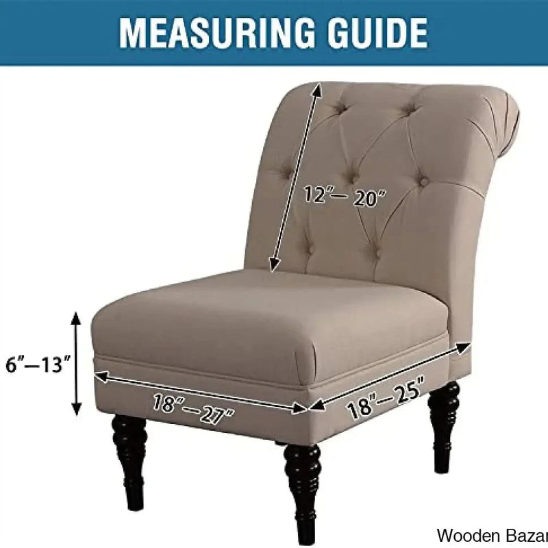 Velvet Accent Chair Covers High Stretch Armless Chair Covers for Living Room Luxury Thick Velvet Chair Slipcovers Modern Furniture Protector with Elastic Bottom, Machine Washable, Ivory