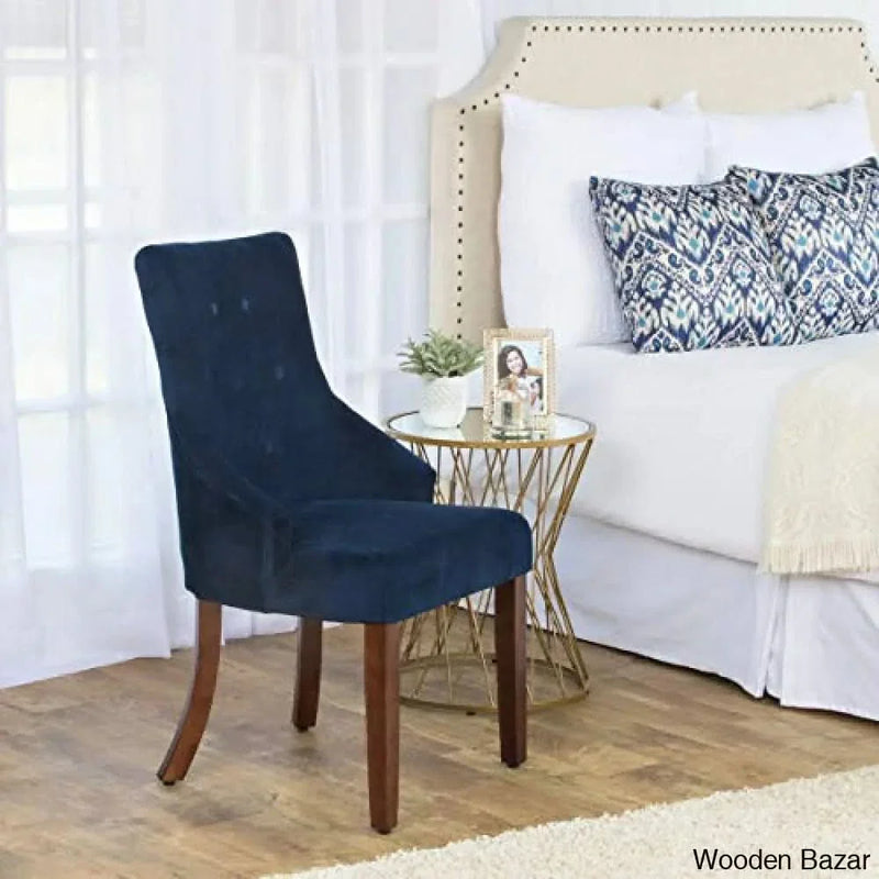 Velvet Tufted Wingback Accent Dining Chair - Craft Decor