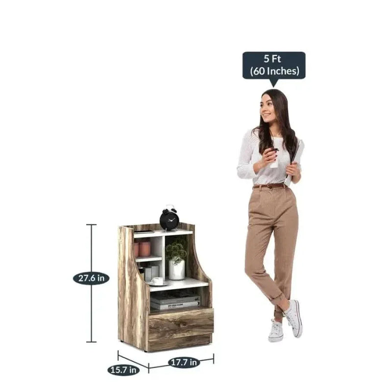 Victoria Bedside Table in Matte Finish