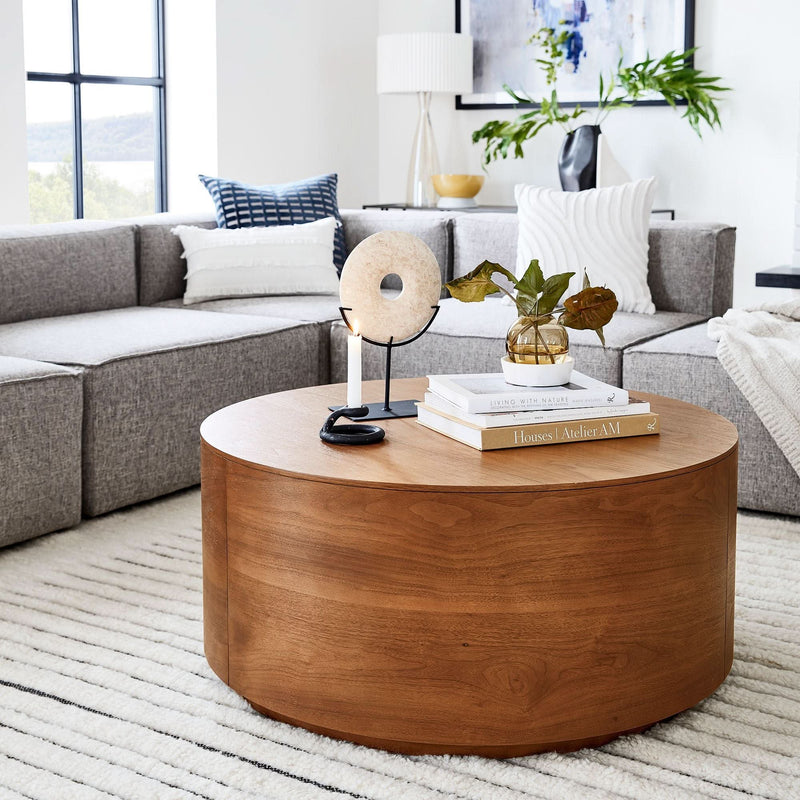 Apiker Volume Round Drum Coffee Table - Craft Decor