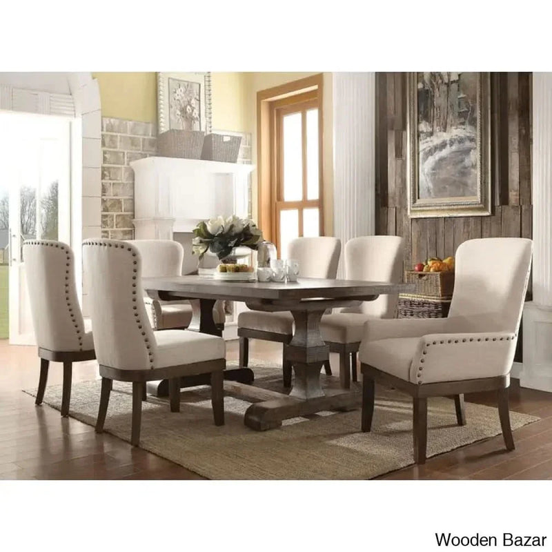 Weasley New 6 Seater Extendable Dining Table Set