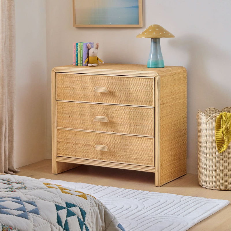 Kittow Rattan 3-Drawer Dresser - Craft Decor