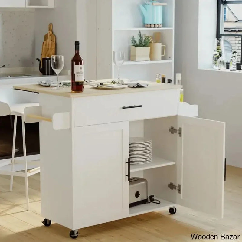 Wood Kitchen Island Kitchen trolley cart cabinet kitchen island with storage