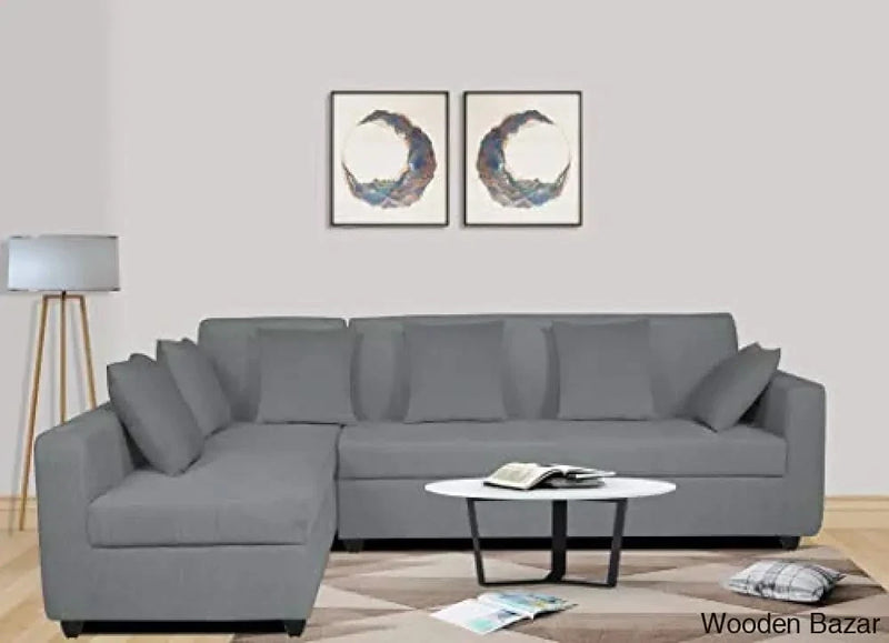 Wood Rio Decent L Shape 5 Seater corner Sofa Set Left Side Handle