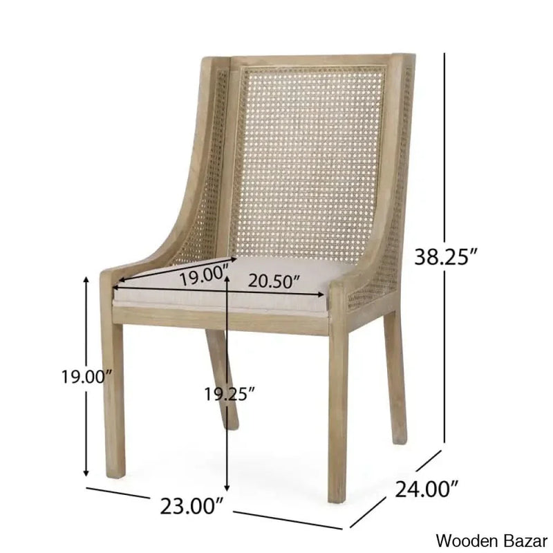 Wooden Bazae Side Chair (Set of 2)