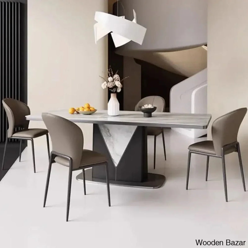Craft Decor 5 Piece Pedestal Dining Set