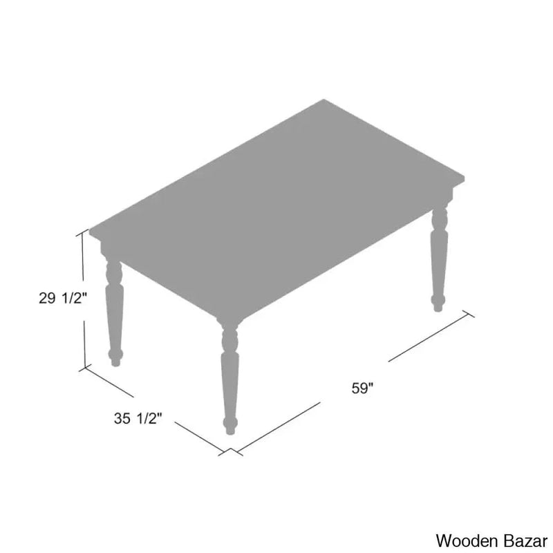 Craft Decor 59'' Dining Table