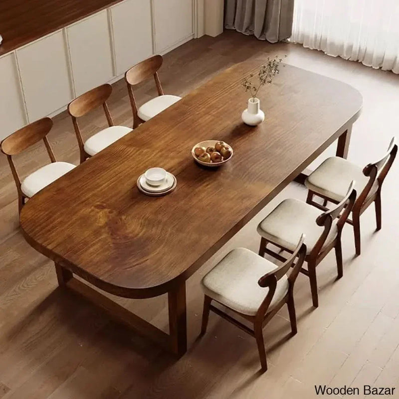 Craft Decor 7 Piece Solid Wood Double Pedestal Dining Set