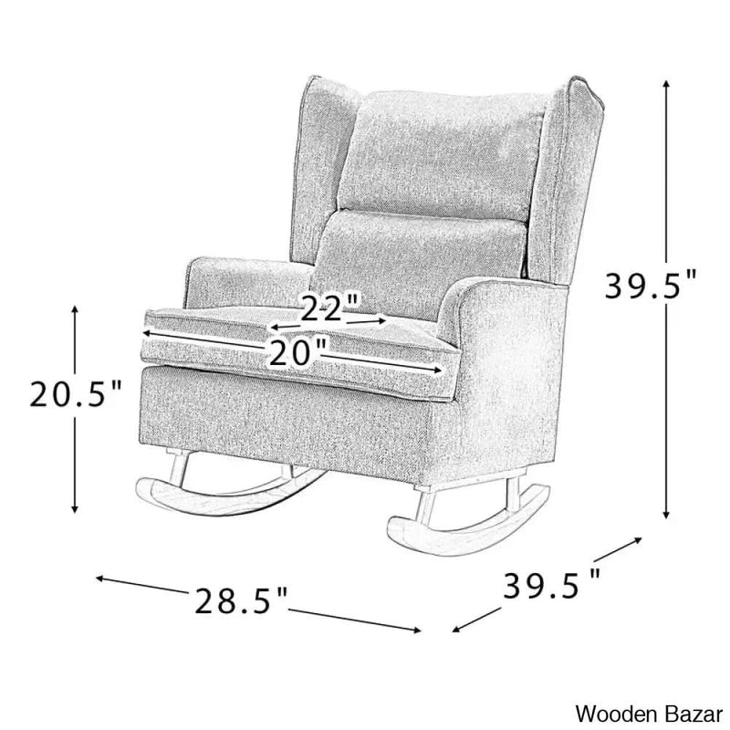 Craft Decor Claridy Rocking Chair (Set of 2)